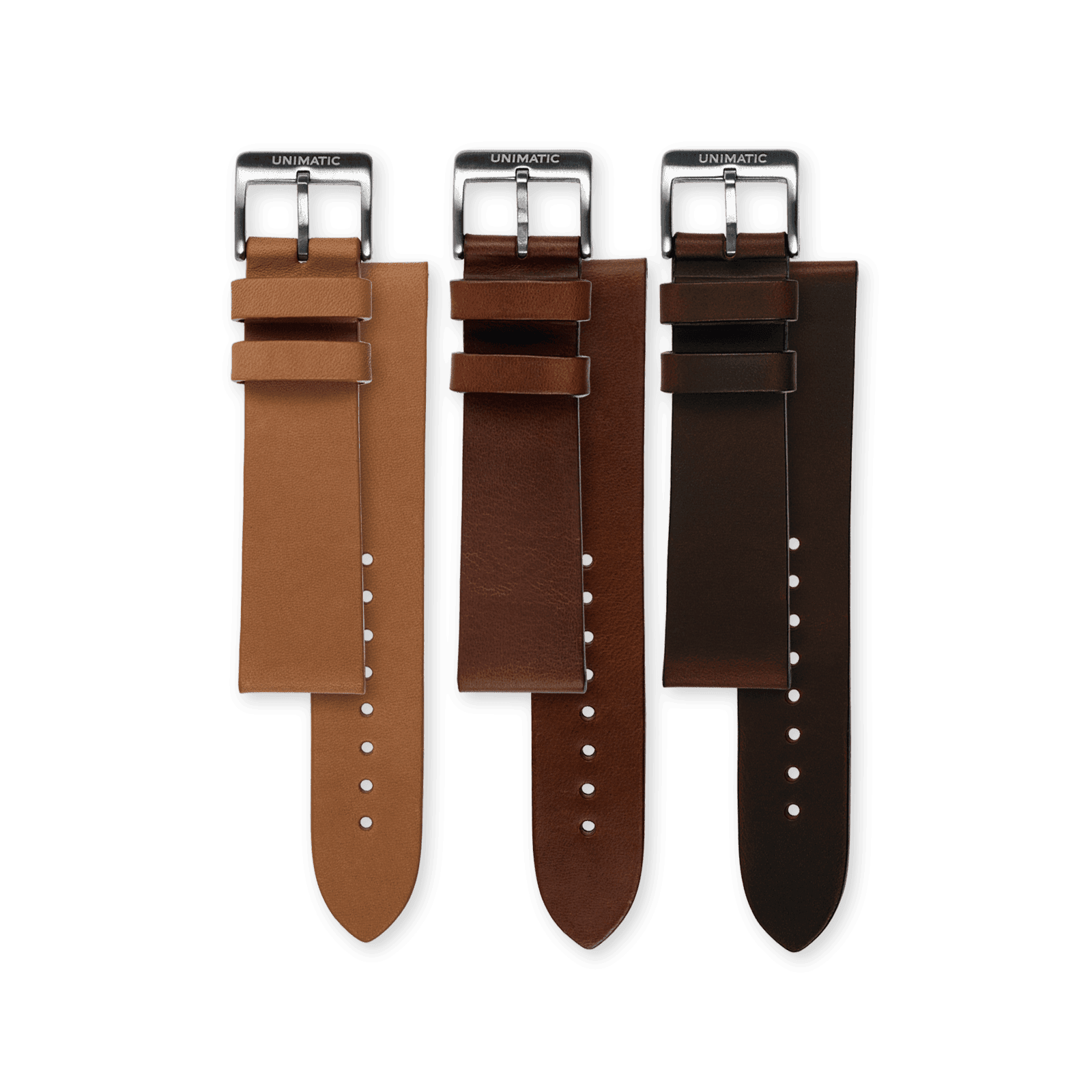 Chocolate Leather Strap Set